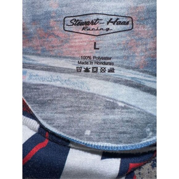 Kevin Harvick Stewart-Haas Racing Team Collection White Sublimated Patriotic T-S - Picture 4 of 5